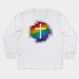 Rainbow Cross Kids Long Sleeve T-Shirt